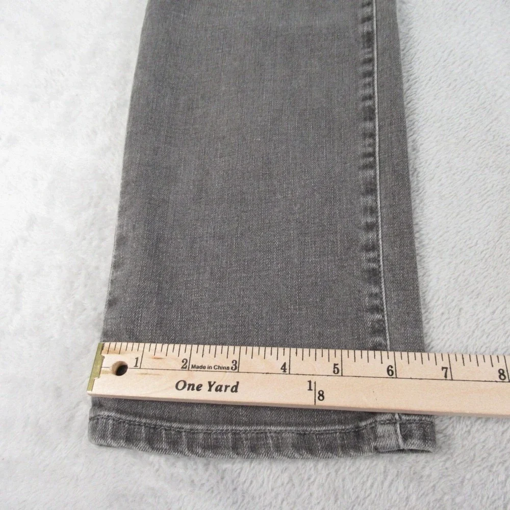 LRL Lauren Jeans Heritage Jeans Women 6 Gray Zip Mid Rise Stretch Straight 29x30